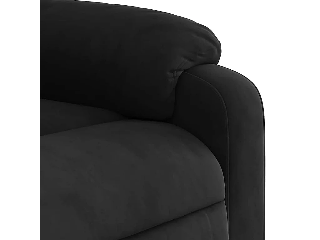 Sillón de relax | Sillón reclinable de masaje tela de microfibra negro SHL3555