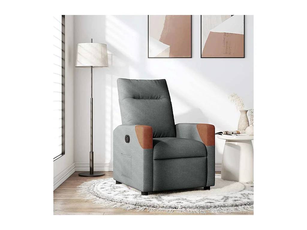 Sillón de relax | Sillón reclinable de tela gris oscuro SHL8860
