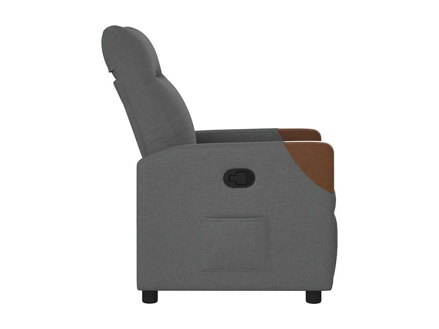 Fauteuil inclinable-Chaise de relax-Fauteuil TV Gris foncé Tissu SHL2242