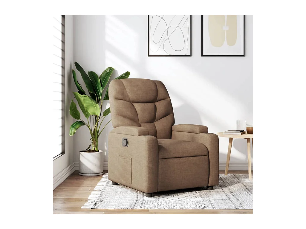 Sillón de relax | Silla | Sillón reclinable de tela marrón SHL7445