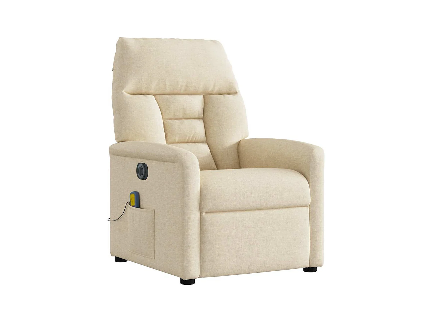 Sillón de relax | Sillón reclinable de masaje eléctrico tela color crema SHL3773