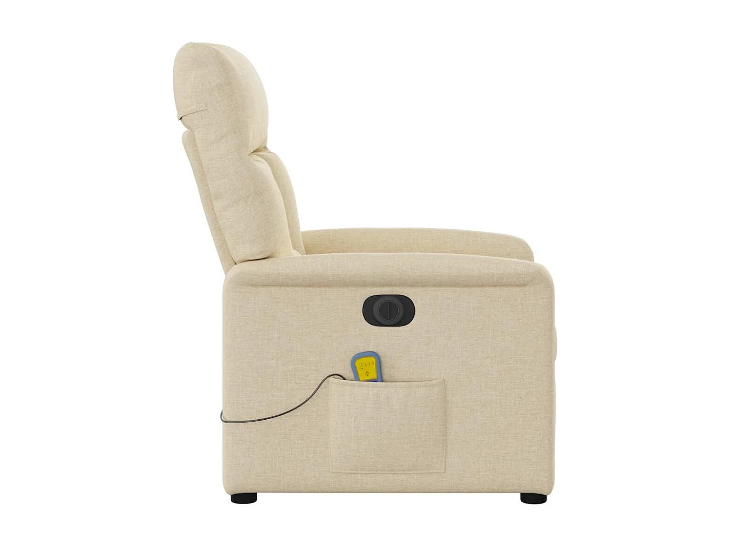 Fauteuil inclinable électrique-Chaise de relax-Fauteuil de Massage crème tissu SHL4120