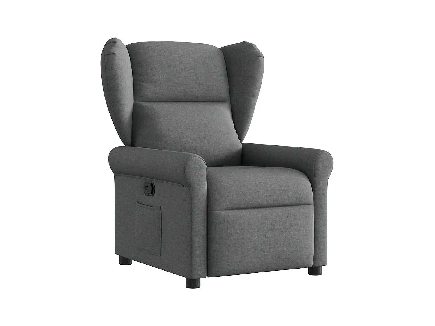 Fauteuil inclinable-Chaise de relax-Fauteuil TV Gris foncé Tissu SHL5236