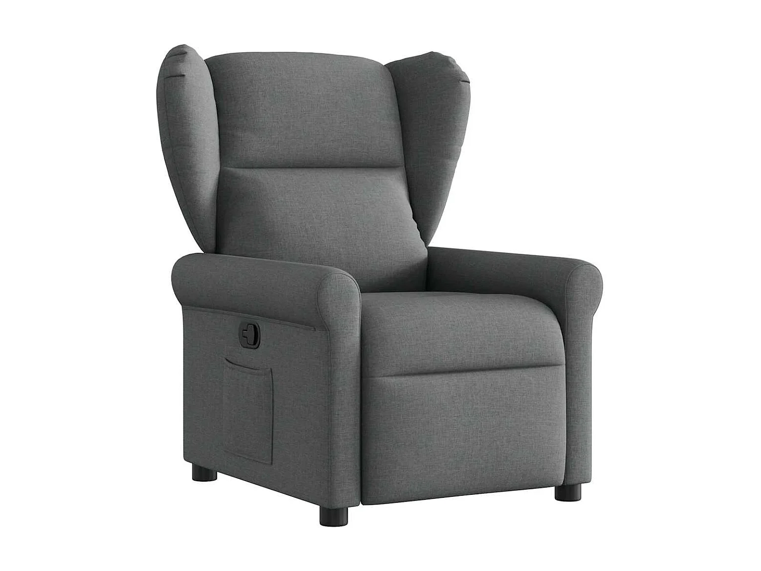 Fauteuil inclinable-Chaise de relax-Fauteuil TV Gris foncé Tissu SHL5236