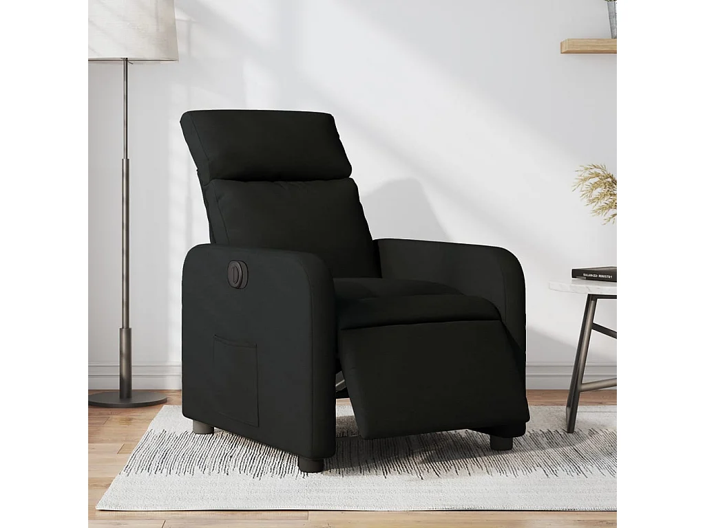 Fauteuil inclinable électrique-Chaise de relax-Fauteuil salon Noir Tissu SHL2958