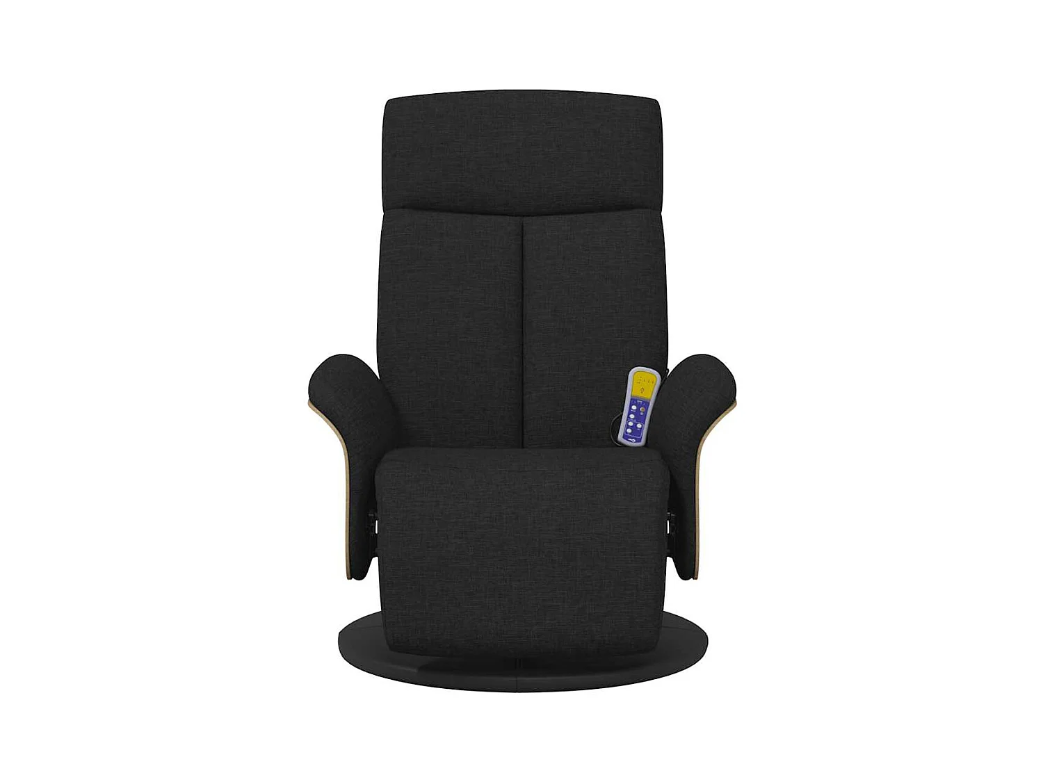 Sillón de relax | Sillón reclinable de masaje con reposapiés tela negra SHL6464