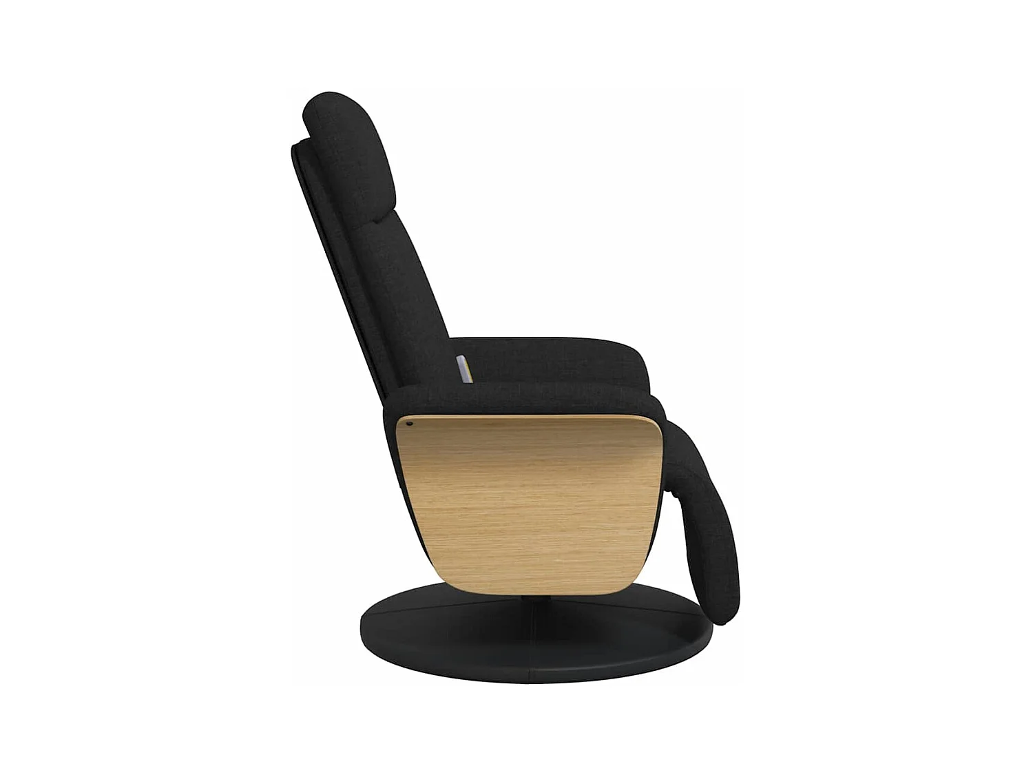 Sillón de relax | Sillón reclinable de masaje con reposapiés tela negra SHL6464