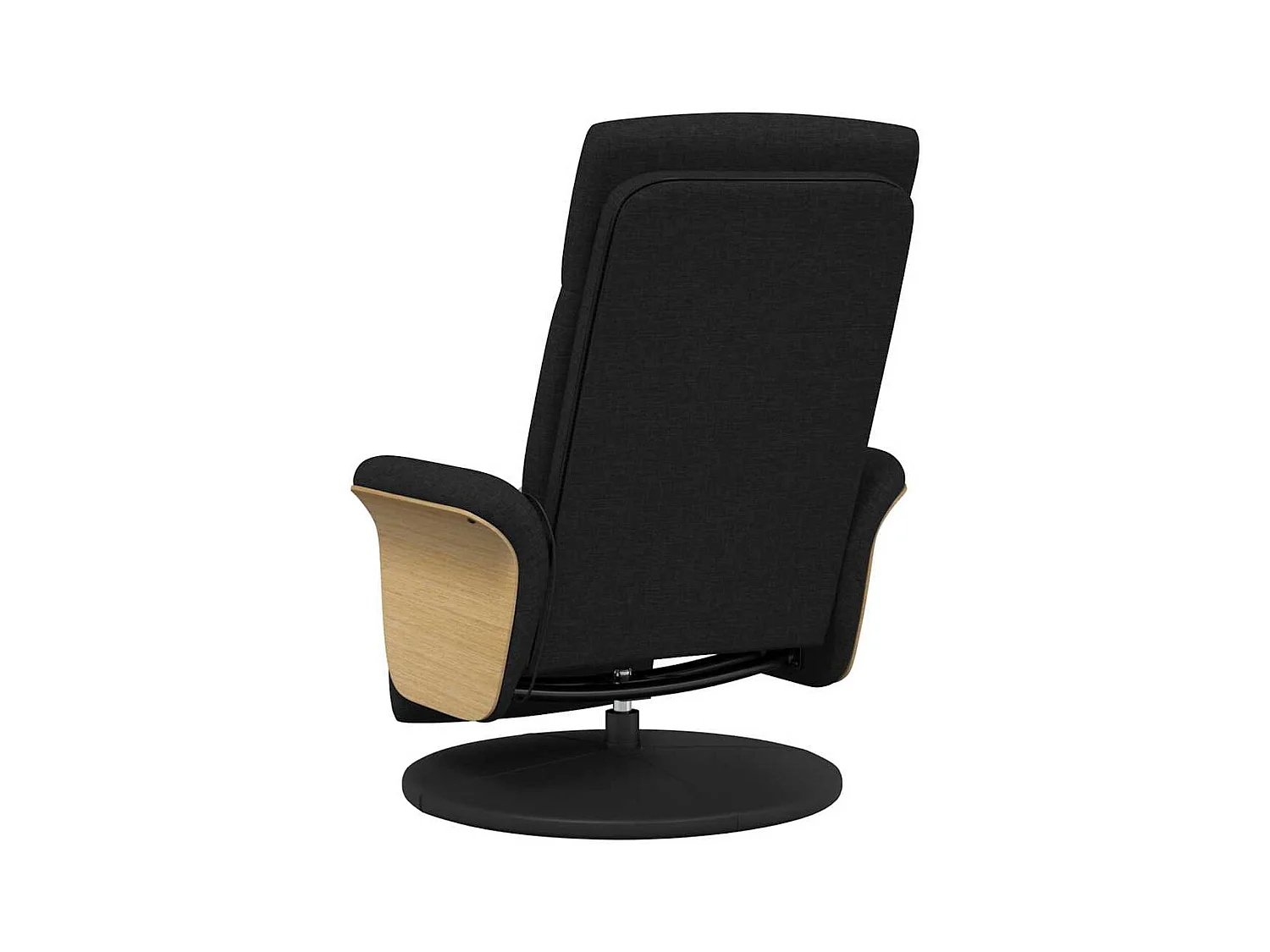 Sillón de relax | Sillón reclinable de masaje con reposapiés tela negra SHL6464