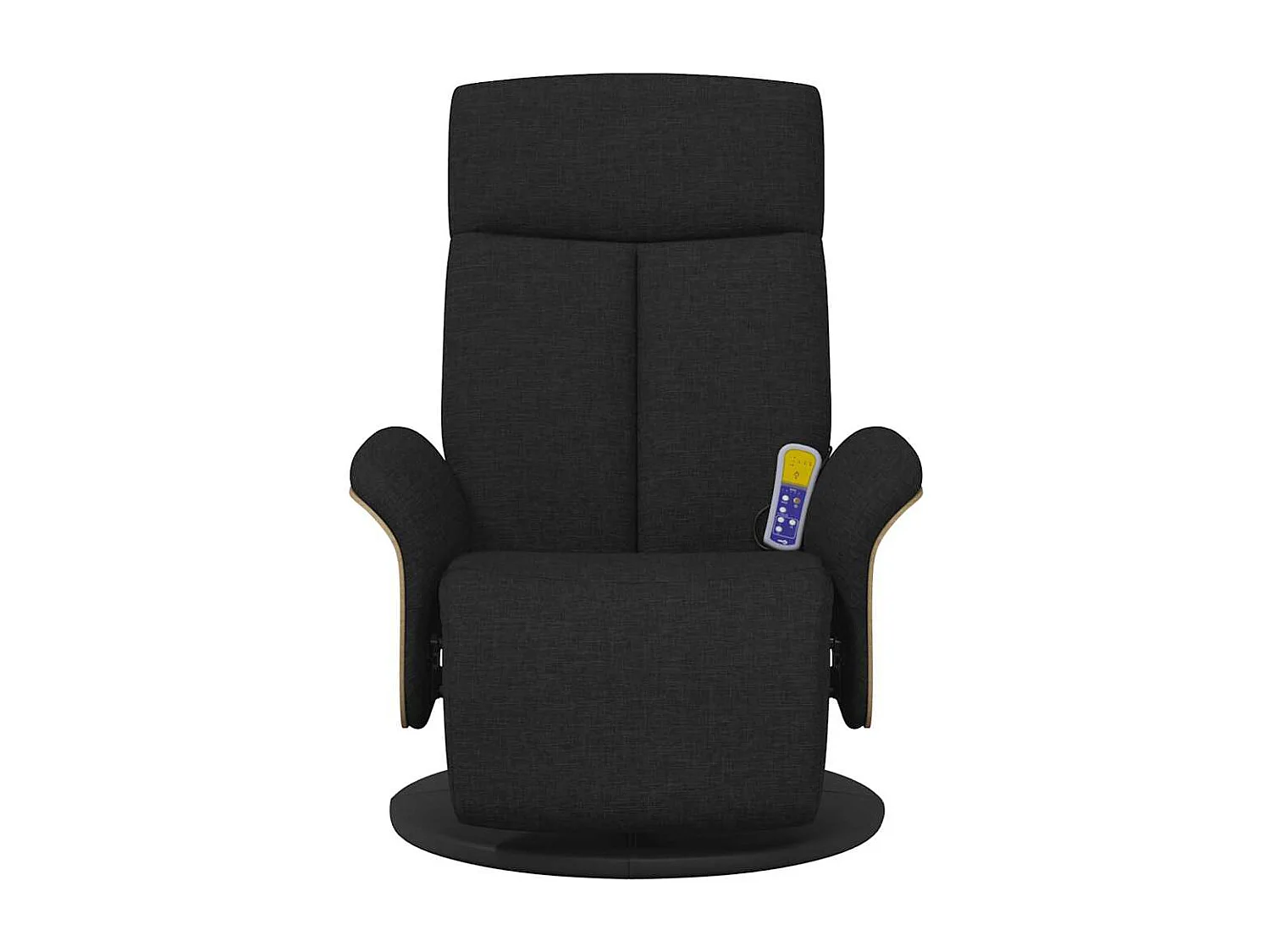 Massagesessel mit Fußteil Schwarz Stoff SHL85541