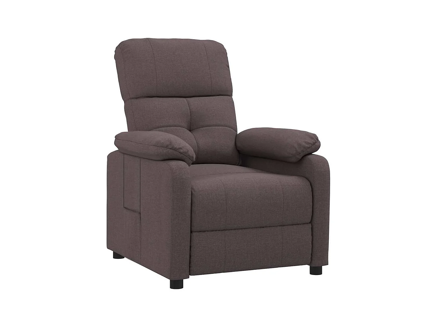 Poltrona Reclinável | Poltrona Confortável Relax tecido castanho-escuro SHL232205