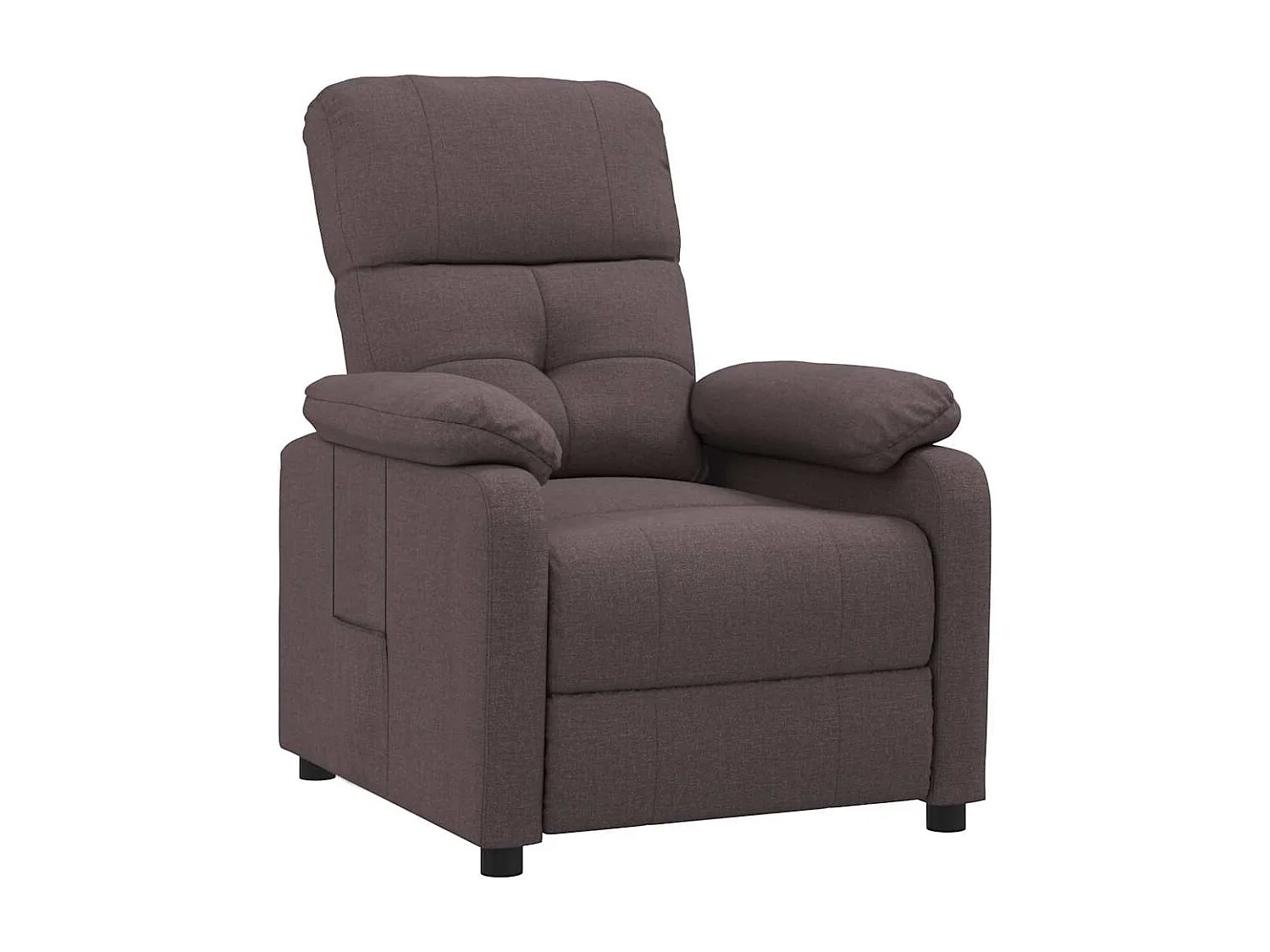 Fauteuil salon-Chaise relax-Fauteuil inclinable Marron foncé Tissu SHL2544