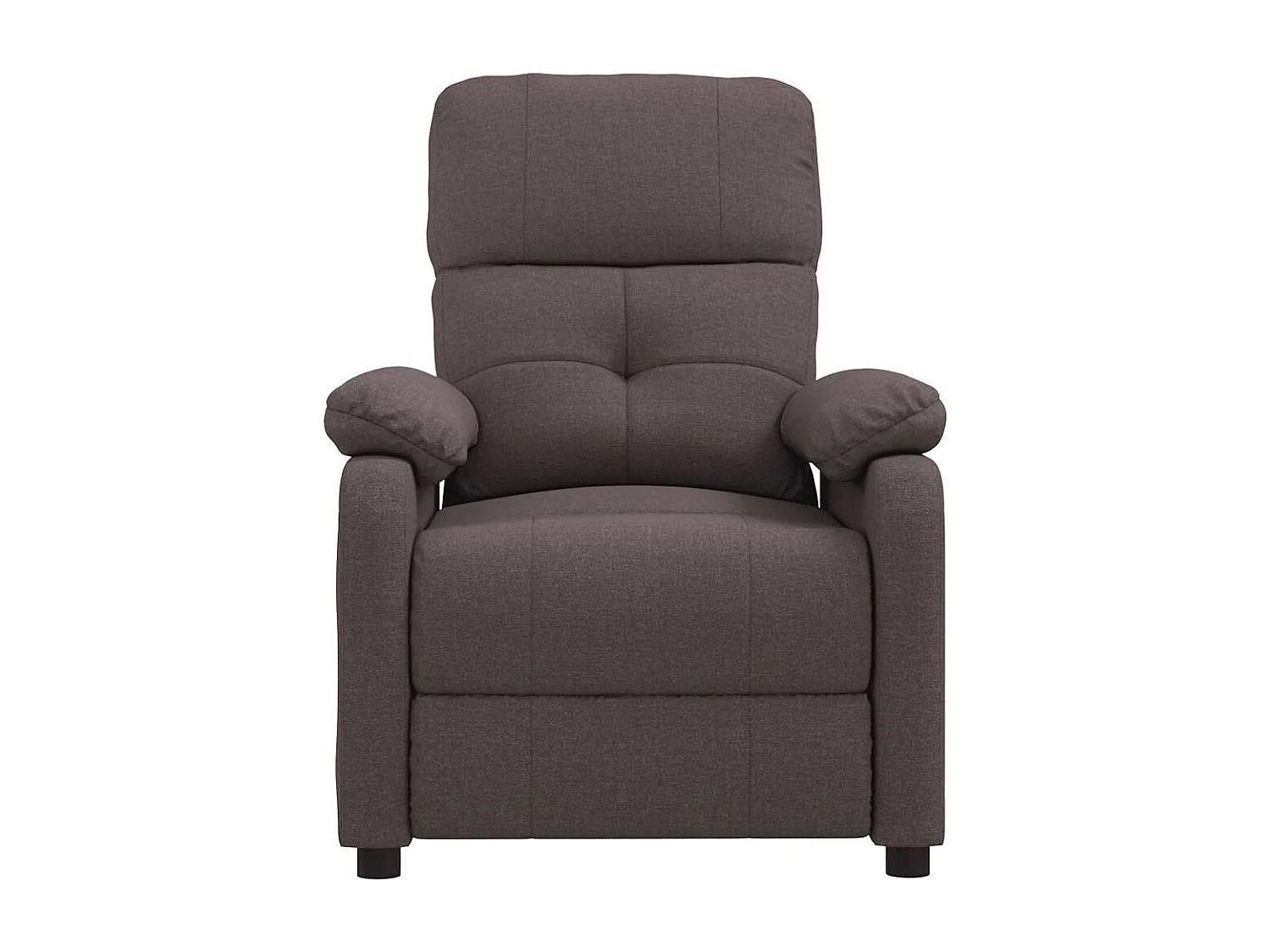 Fauteuil salon-Chaise relax-Fauteuil inclinable Marron foncé Tissu SHL2544