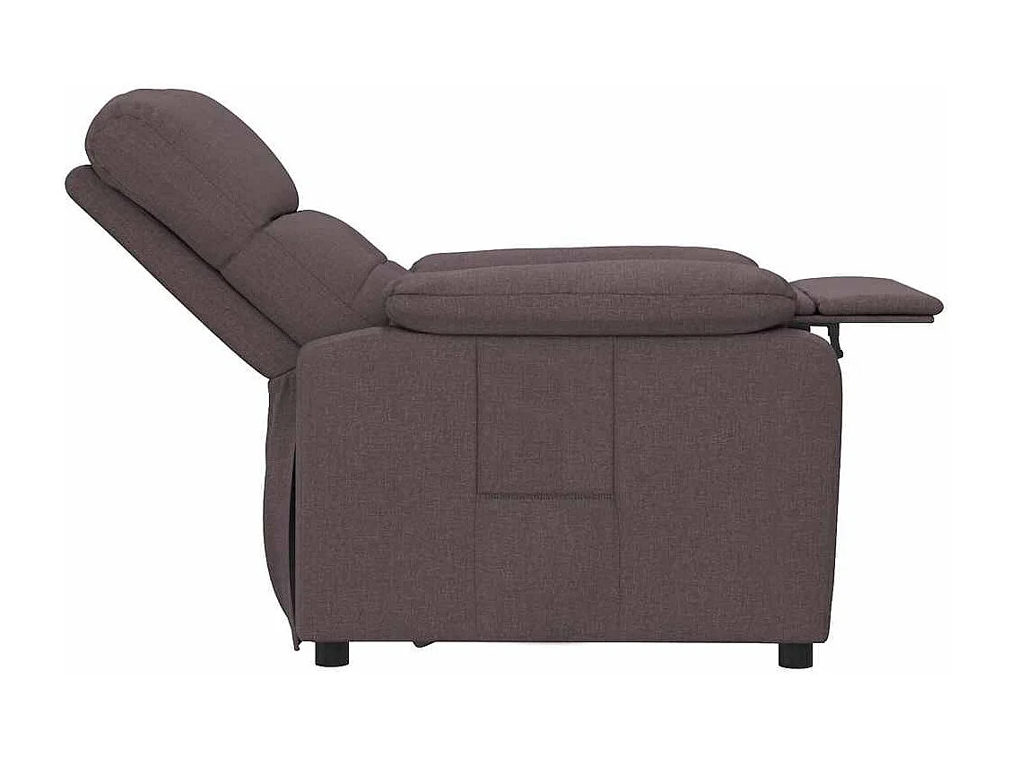 Fauteuil salon-Chaise relax-Fauteuil inclinable Marron foncé Tissu SHL2544