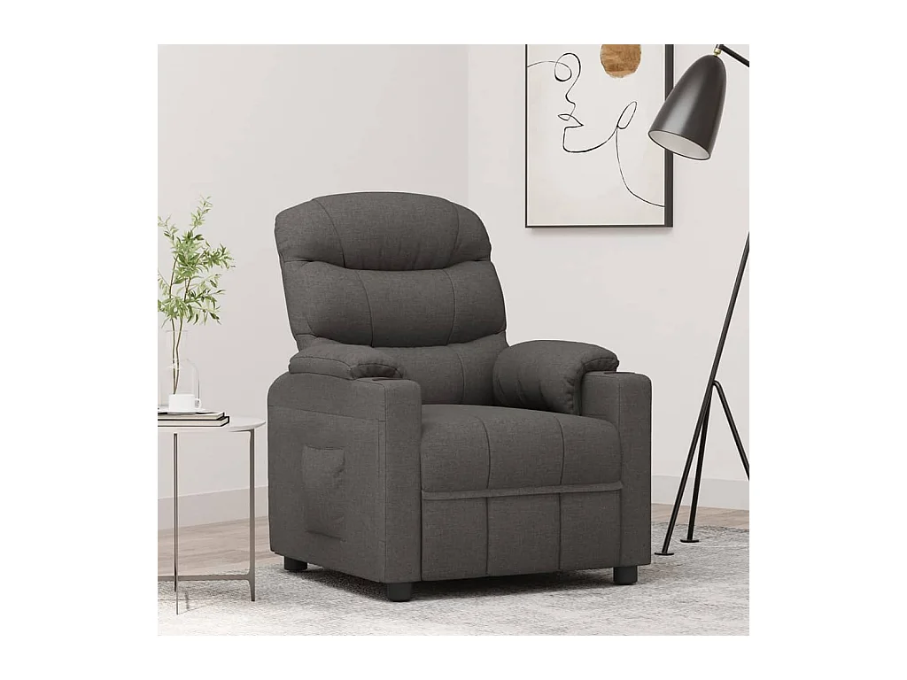 Sillón de relax | Silla | Sillón reclinable de tela gris oscuro SHL8447
