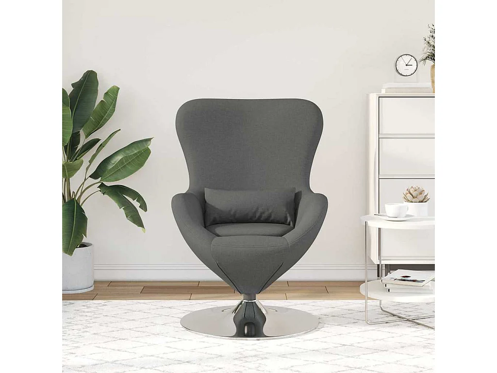 Eiersessel | Relaxsessel indoor Dunkelgrau 63x73x90 cm Stoff SHL7506
