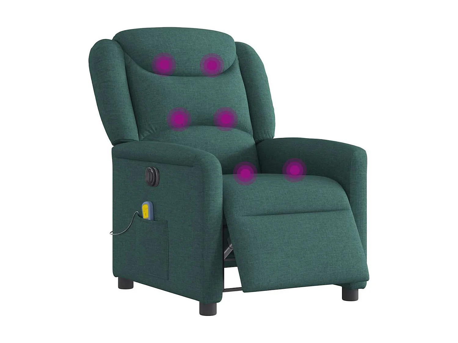 Fauteuil inclinable électrique-Fauteuil de massage de Salon Vert foncé Tissu SHL1803