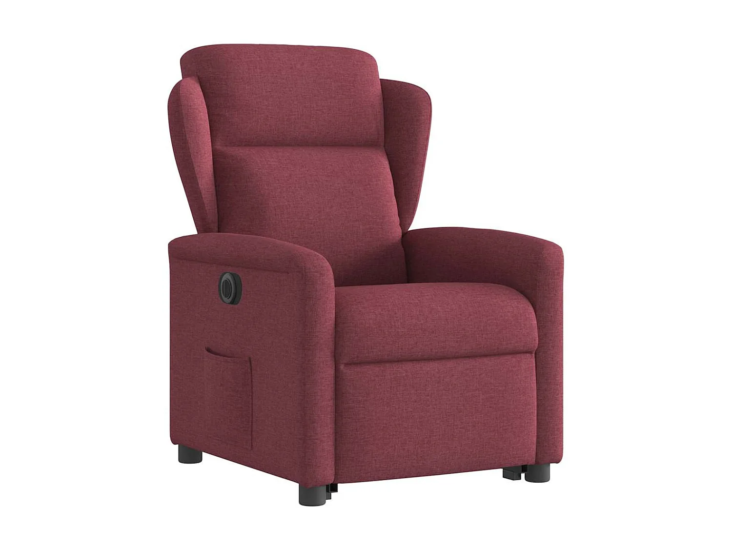 Fauteuil inclinable électrique-Chaise de relax-Fauteuil TV rouge bordeaux tissu SHL4022