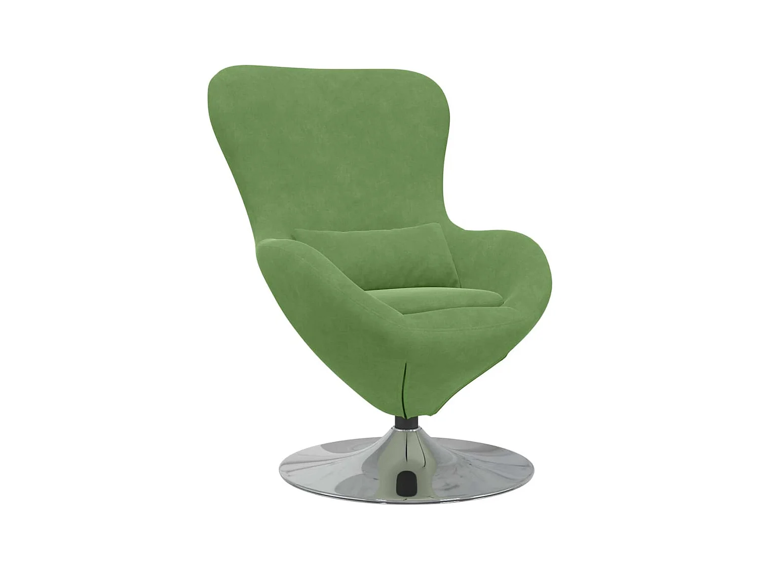Sillón de relax | Sillón huevo Verde claro 63x73x90 cm Terciopelo SHL2767