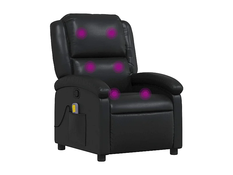 Sillón de salón | Silla | Sillón de masaje reclinable cuero sintético negro SHL2867