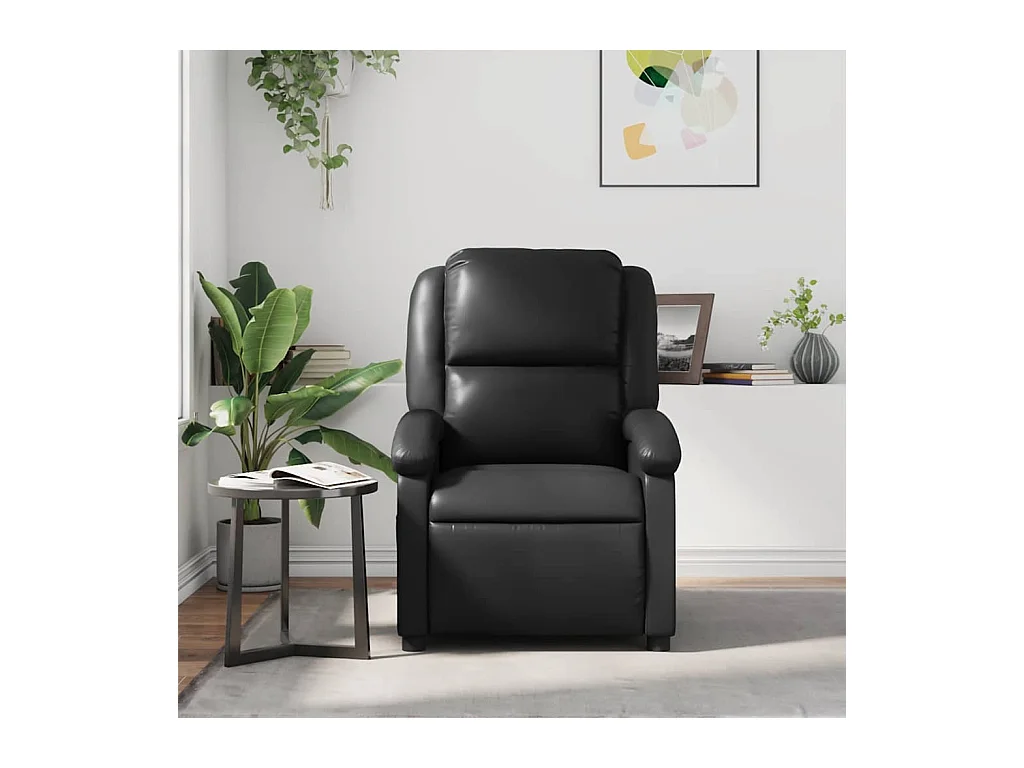 Sillón de salón | Silla | Sillón de masaje reclinable cuero sintético negro SHL2867