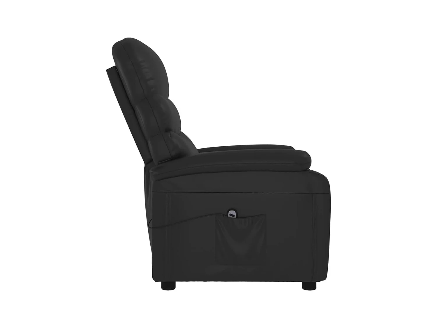 Poltrona Confortável | Poltrona reclinável elétrica couro artificial preto SHL384599