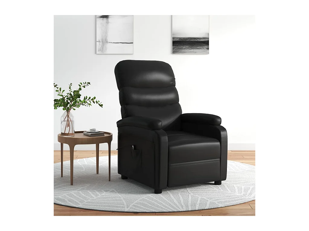 Sillón de relax | Silla | Sillón reclinable eléctrico de cuero sintético negro SHL6312