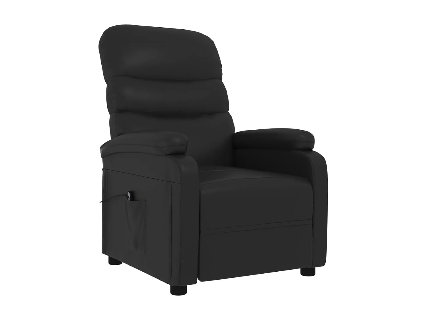Relaxsessel Elektrisch | Lounge Sessel indoor Schwarz Kunstleder SHL38199
