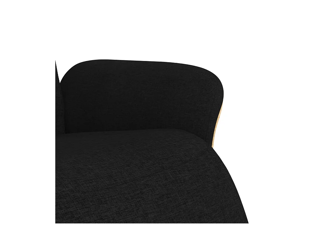 Fauteuil inclinable-Fauteuil salon avec repose-pieds noir tissu SHL5153