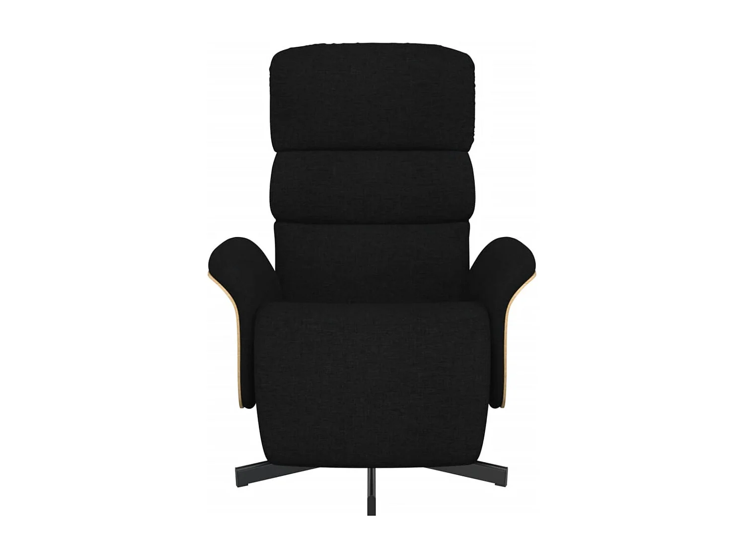 Relaxsessel | Lounge Sessel für Wohnzimmer mit Fußteil Schwarz Stoff SHL30812