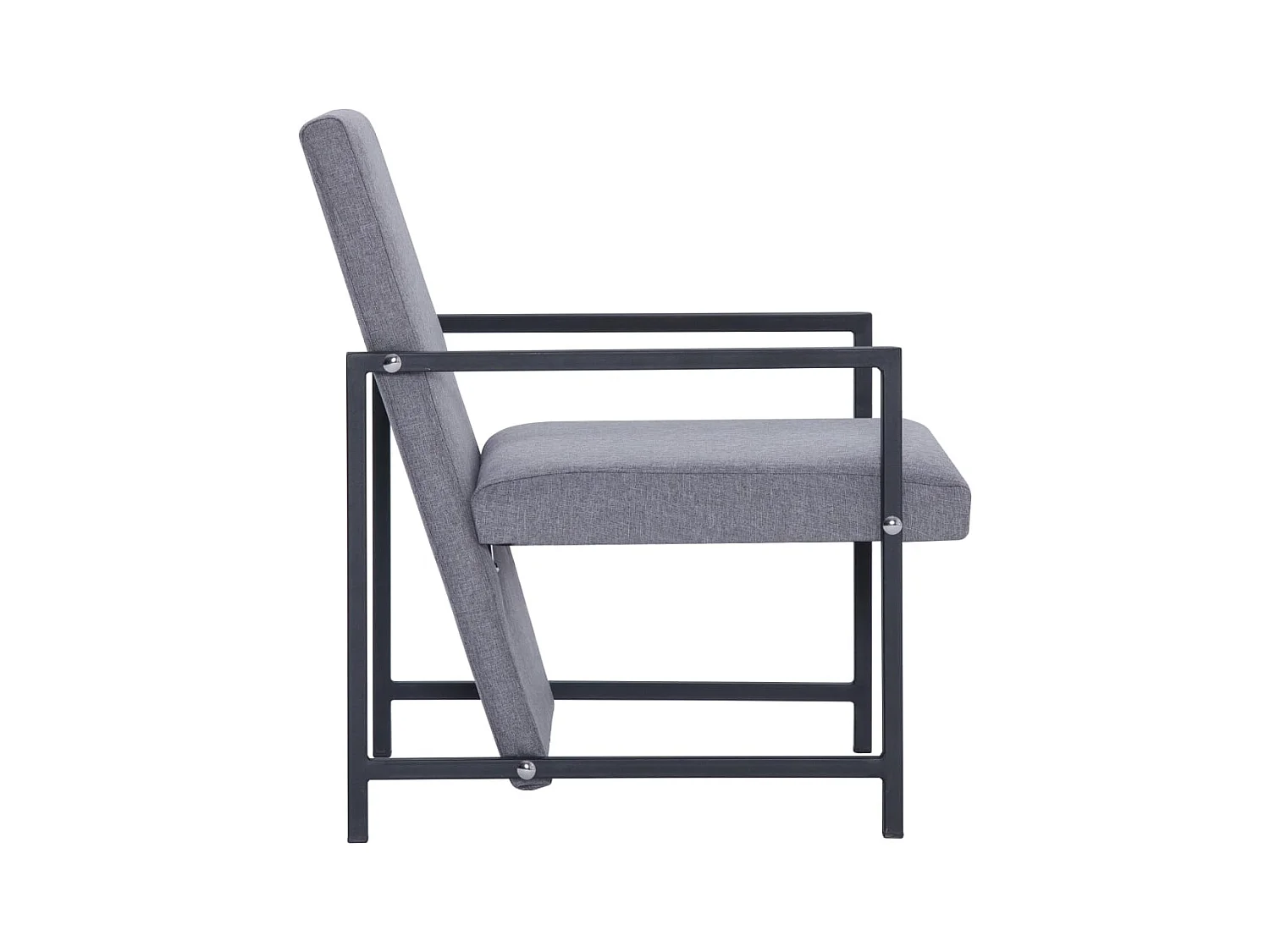 Sillón de salón | Silla de relax | Sillón de tela gris claro SHL7358