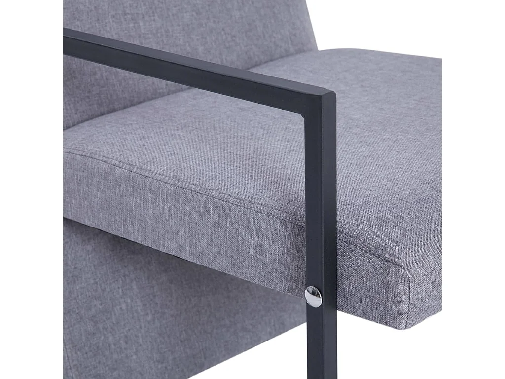 Sillón de salón | Silla de relax | Sillón de tela gris claro SHL7358