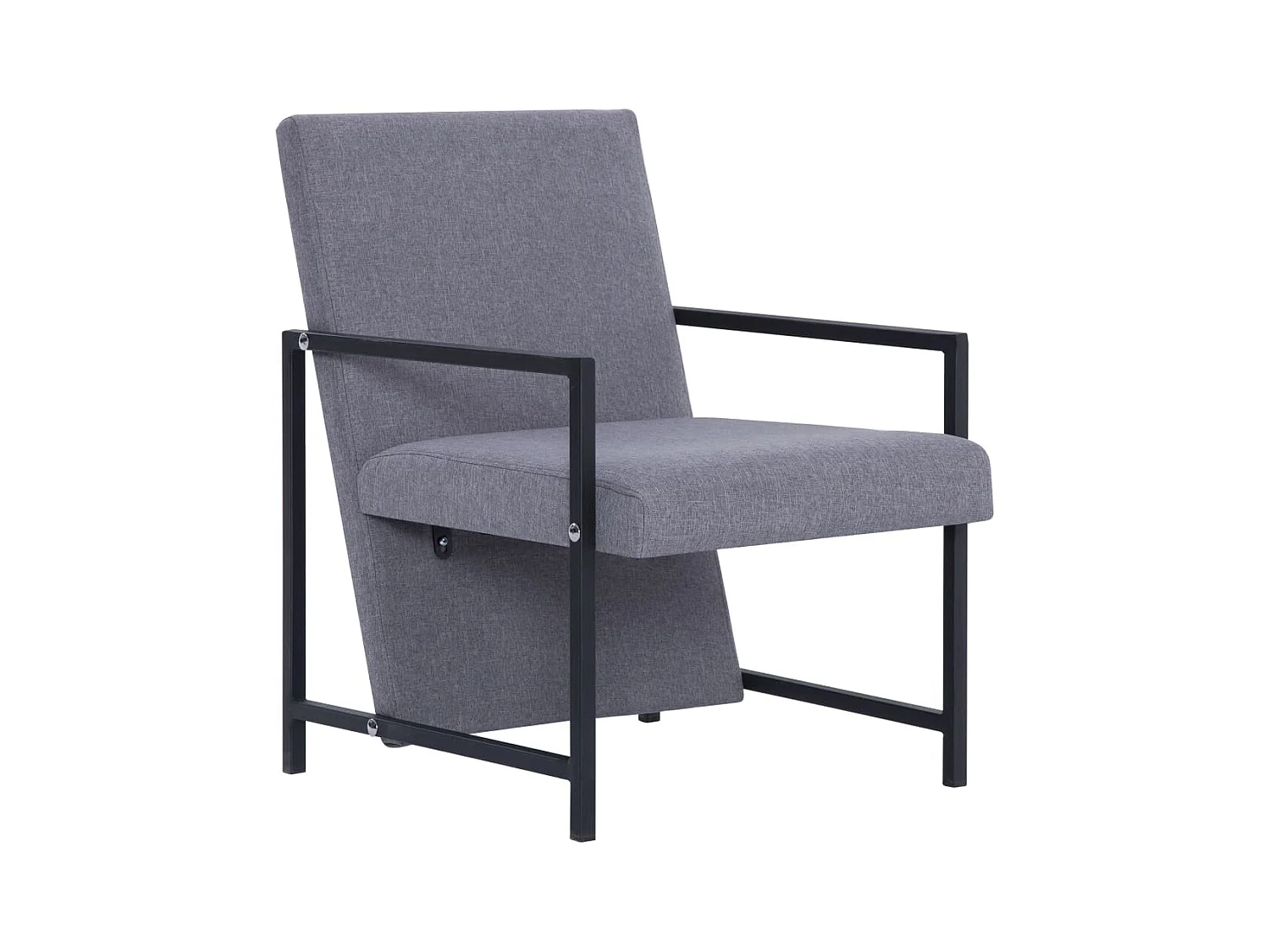 Fauteuil salon-Chaise-Fauteuil gris clair tissu SHL983