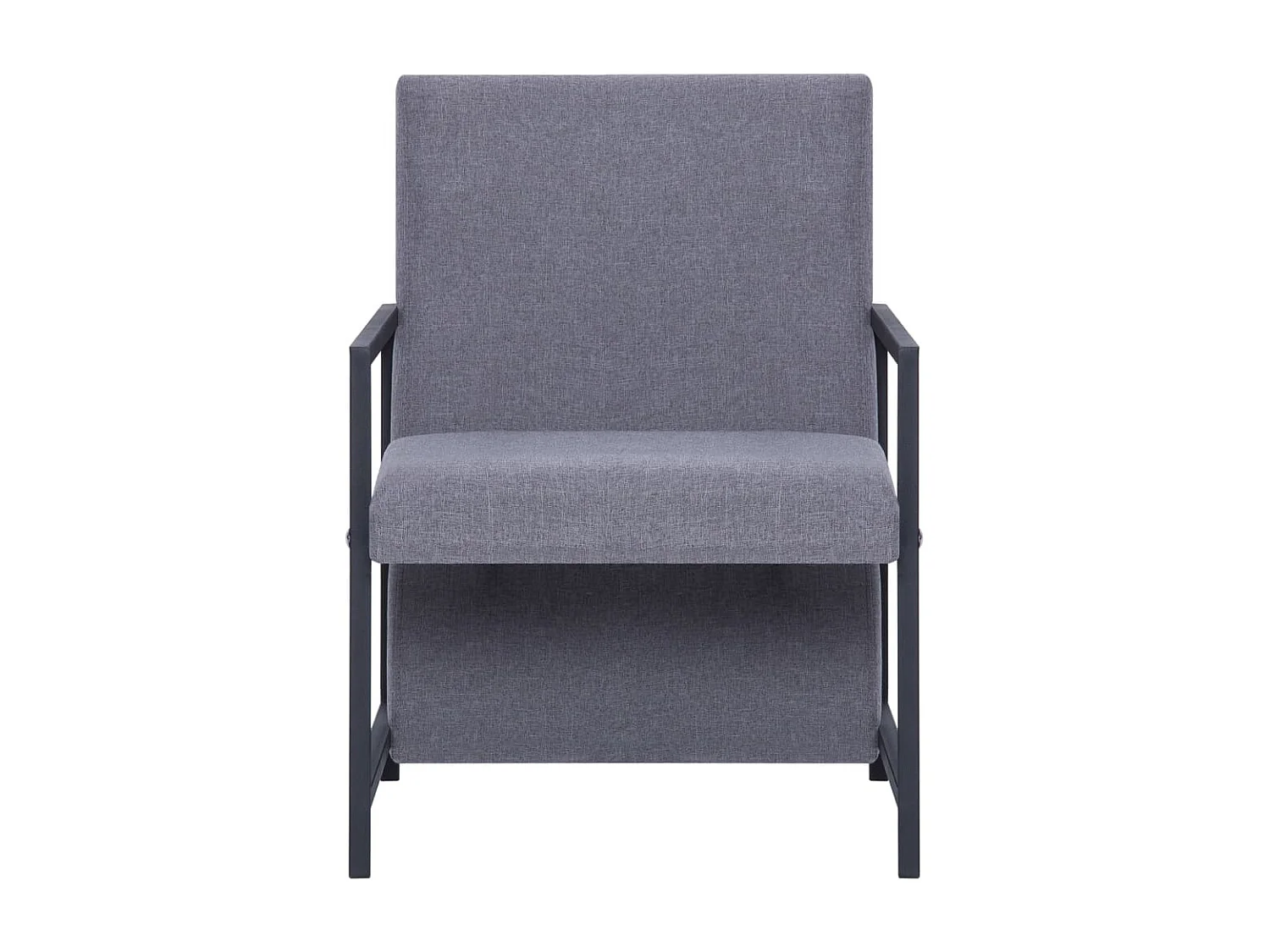 Fauteuil salon-Chaise-Fauteuil gris clair tissu SHL983