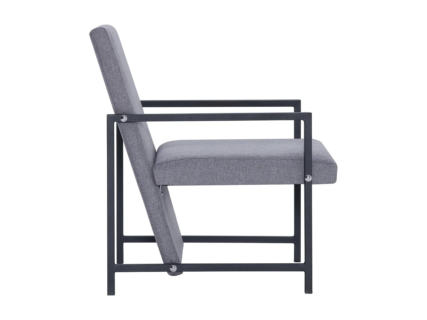 Fauteuil salon-Chaise-Fauteuil gris clair tissu SHL983