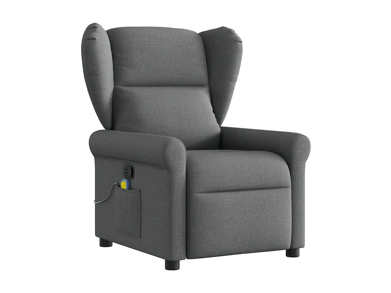 Sillón de relax | Sillón reclinable de masaje de tela gris oscuro SHL9390