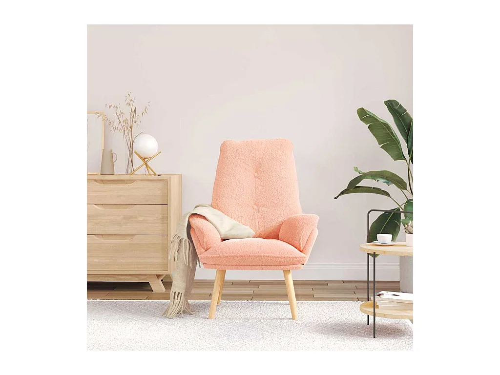Sillón de relax | Silla Relax | Sillón de salón Rosa 69x74x93 cm tela SHL8859