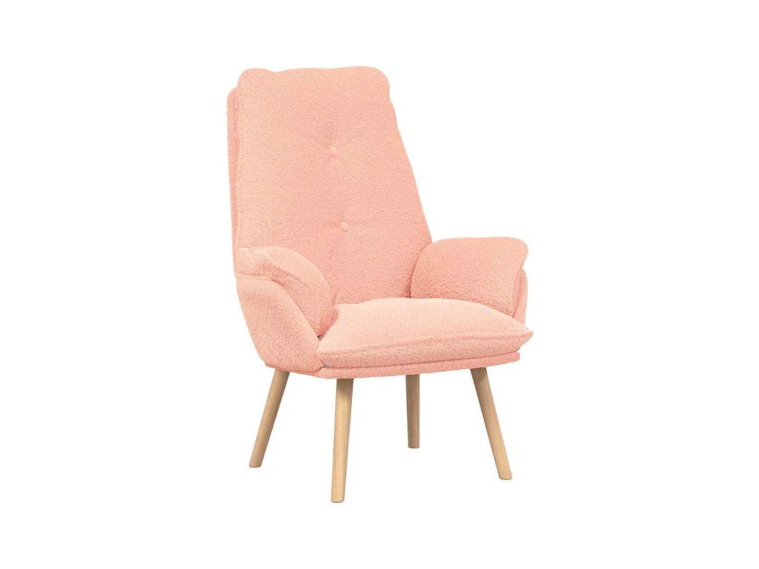 Fauteuil Salon-Chaise de relax Rose 69x74x93 cm tissu SHL1730