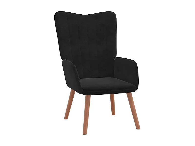 Fauteuil de relaxation-Chaise de bureau Noir Velours SHL3316