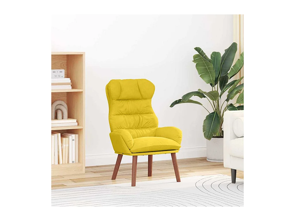 Sillón de relax | Silla Relax | Sillón de salón Amarillo 69x74x93 cm Terciopelo SHL4990