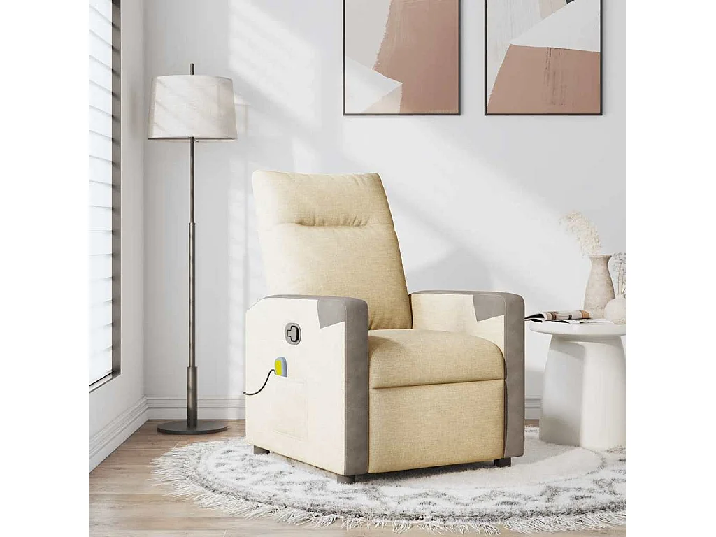 Relaxsessel | Massagesessel Creme Stoff SHL81341