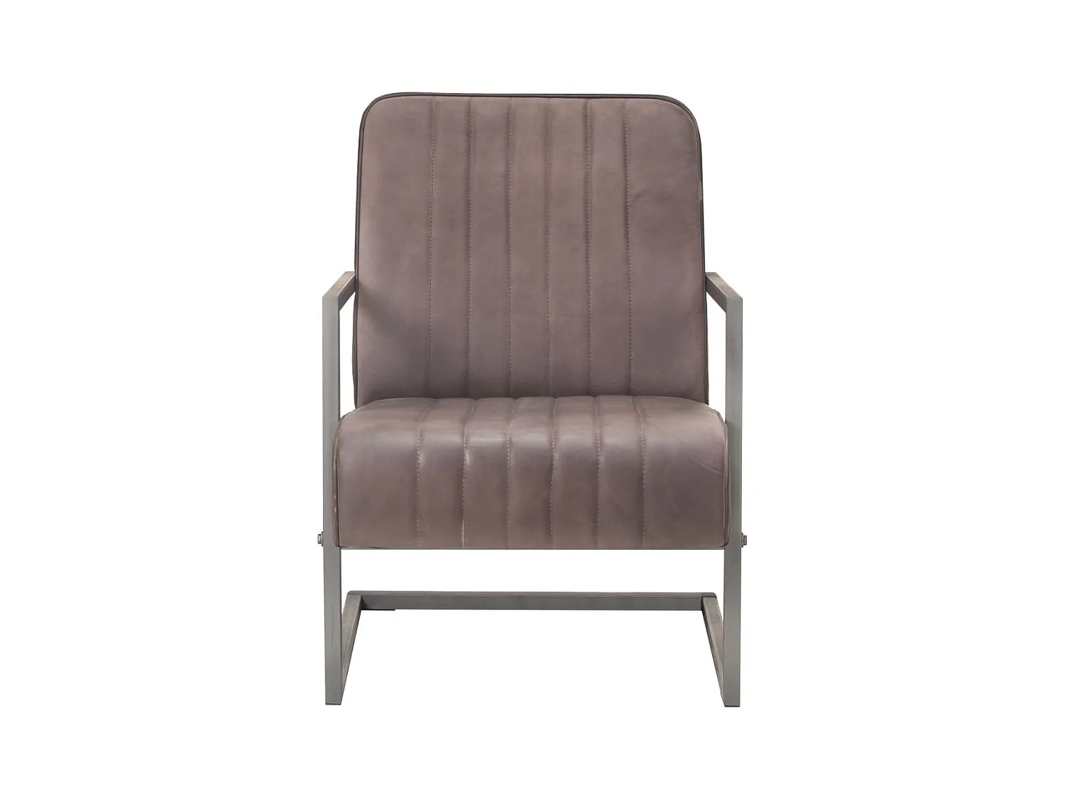 Chaise de canapé cantilever marron délavé cuir véritable SHL3634