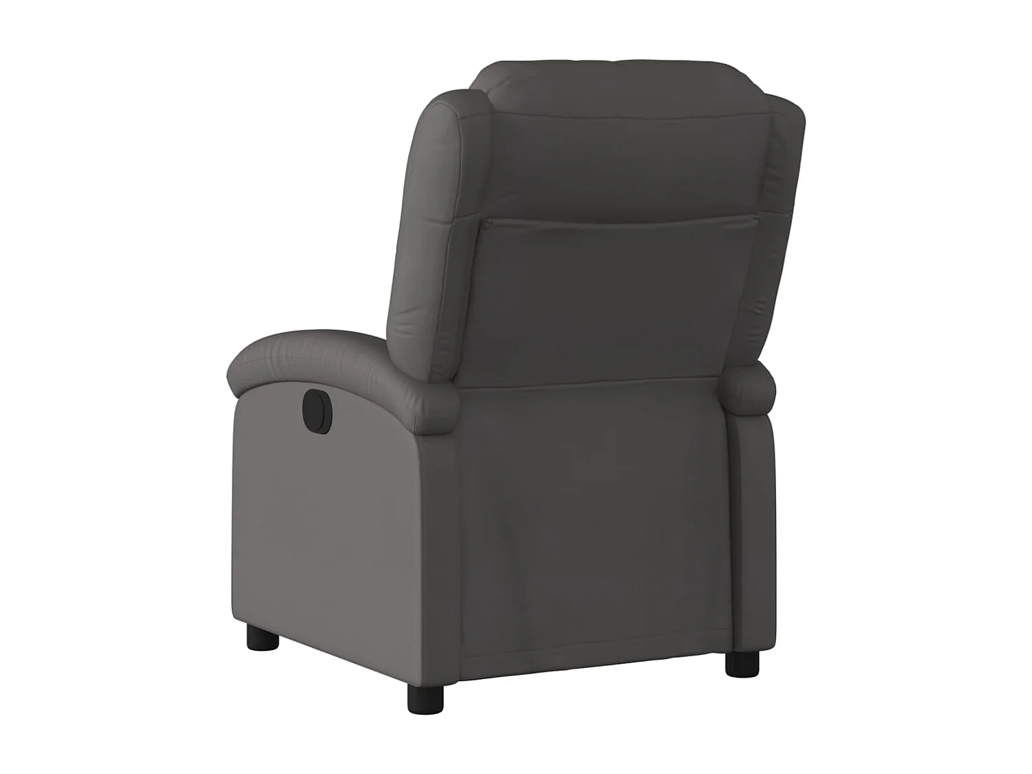 Fauteuil inclinable-Chaise de relax-Fauteuil salon gris cuir véritable SHL3568