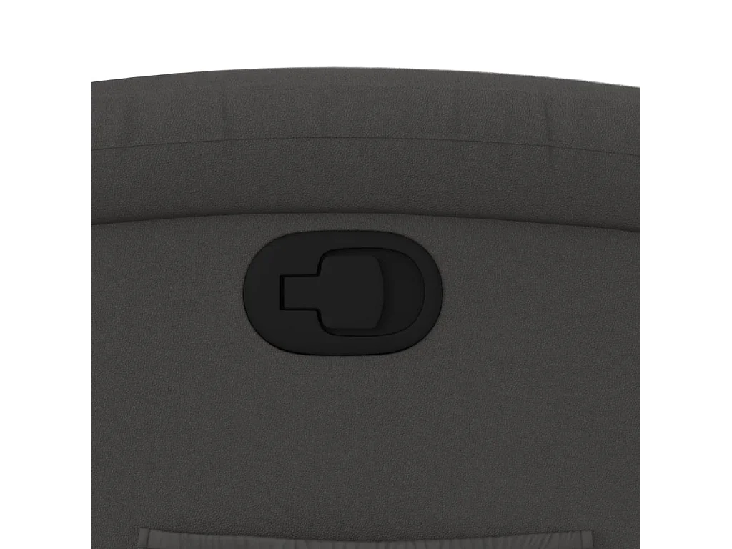 Fauteuil inclinable-Chaise de relax-Fauteuil salon gris cuir véritable SHL3568