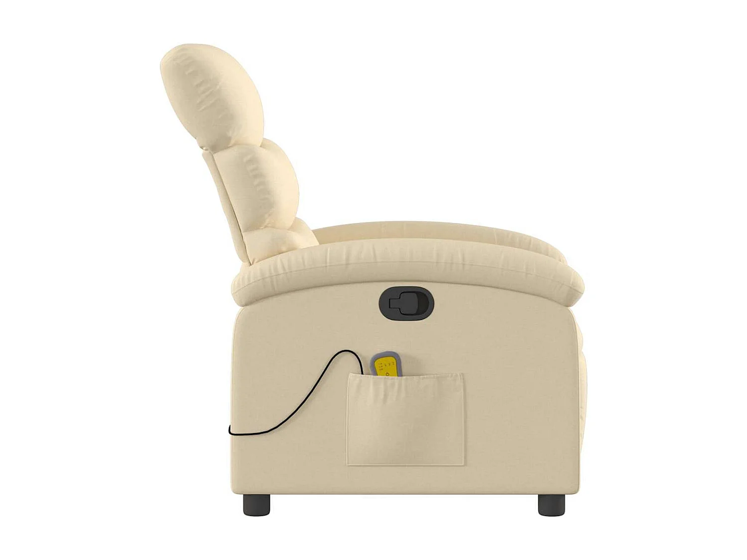 Fauteuil inclinable-Fauteuil salon-Fauteuil de massage Crème Tissu SHL977