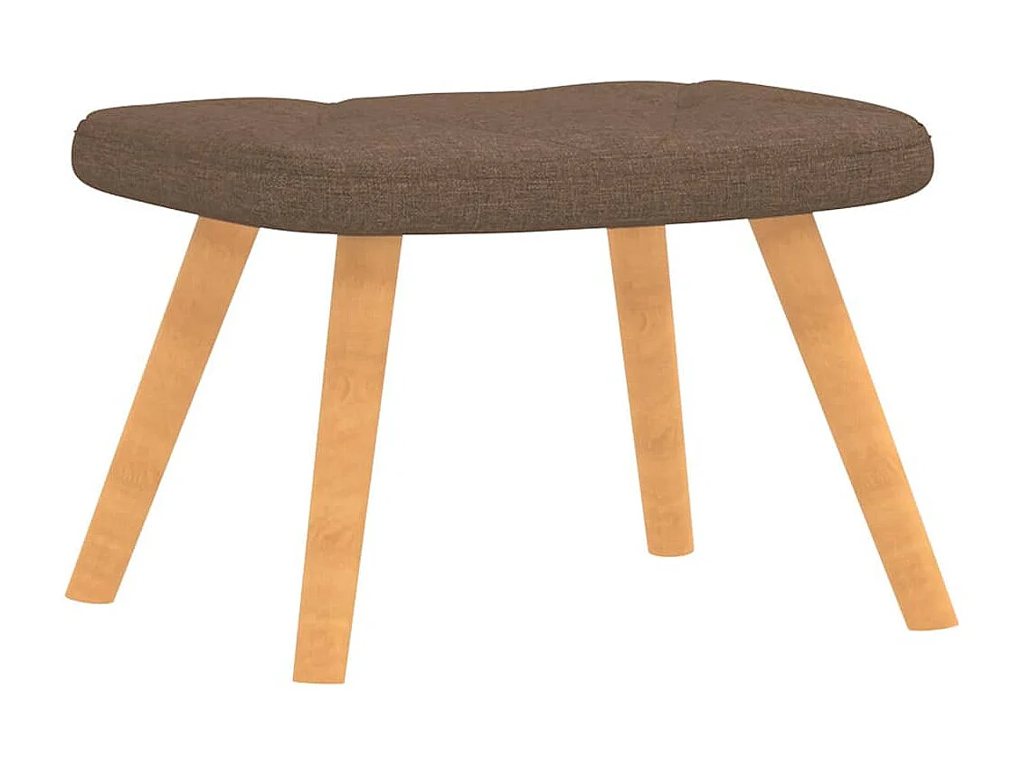 Relaxsessel mit Hocker | Lounge Sessel indoor Braun Stoff SHL19062