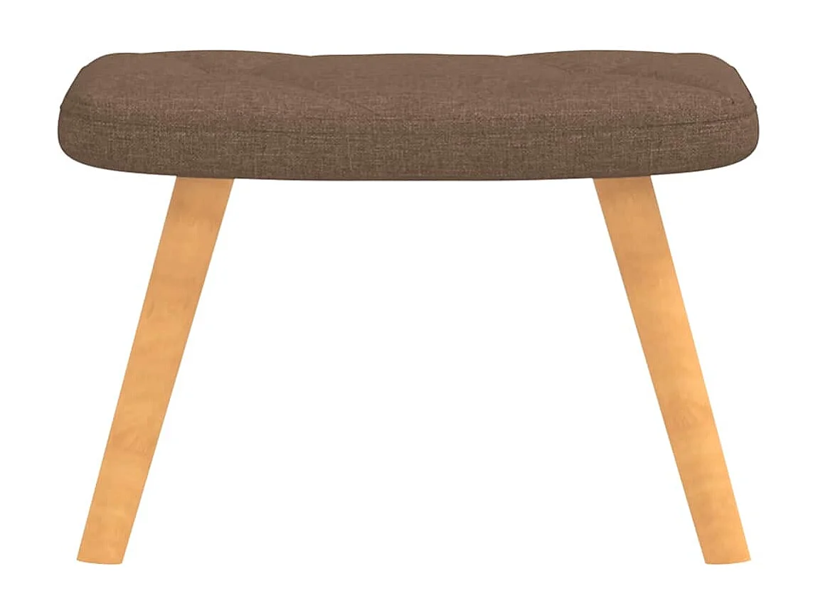 Relaxsessel mit Hocker | Lounge Sessel indoor Braun Stoff SHL19062