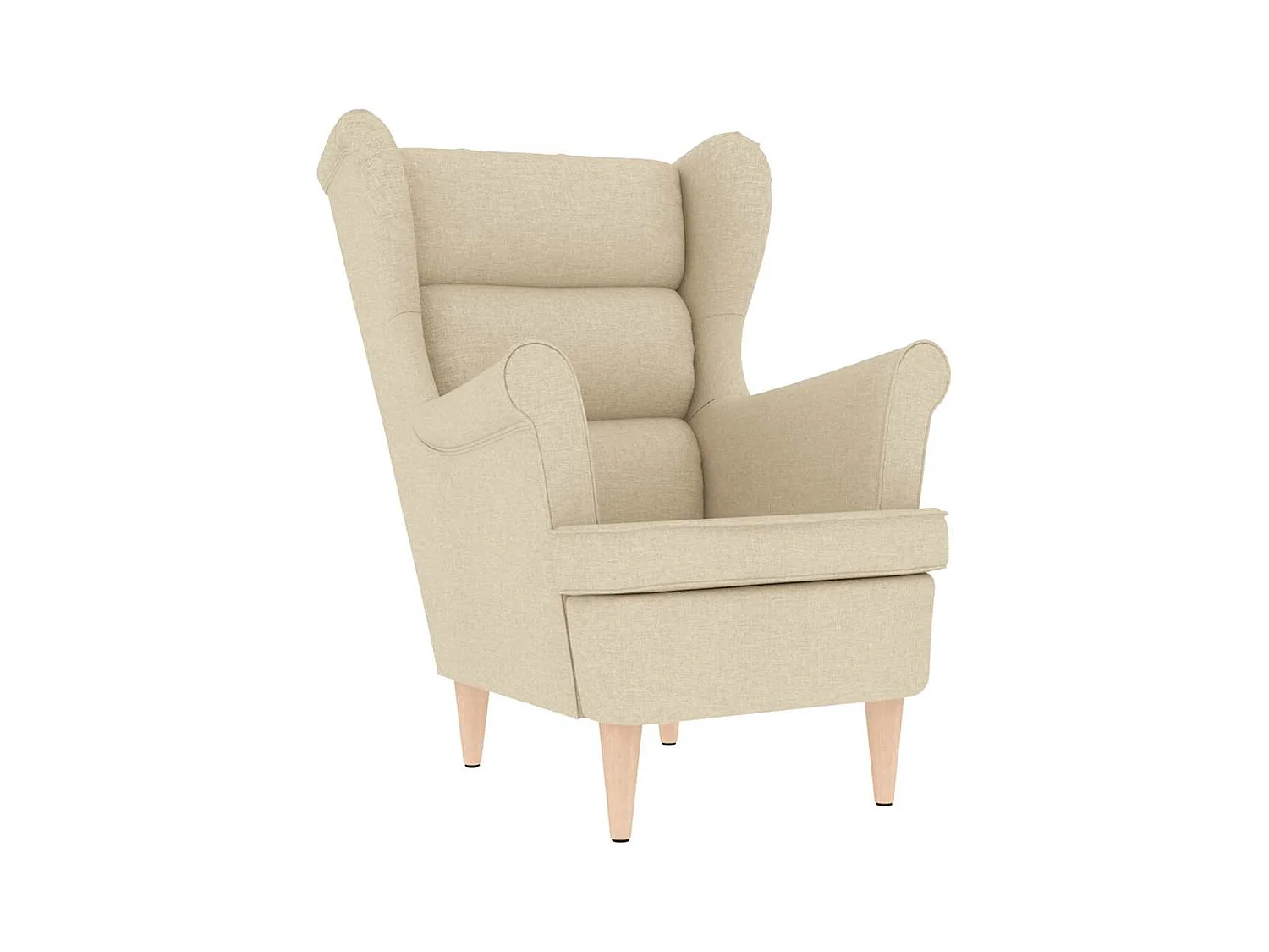 Sillón de salón | Silla de relax | Sillón de tela crema 74x84x100 cm SHL9832