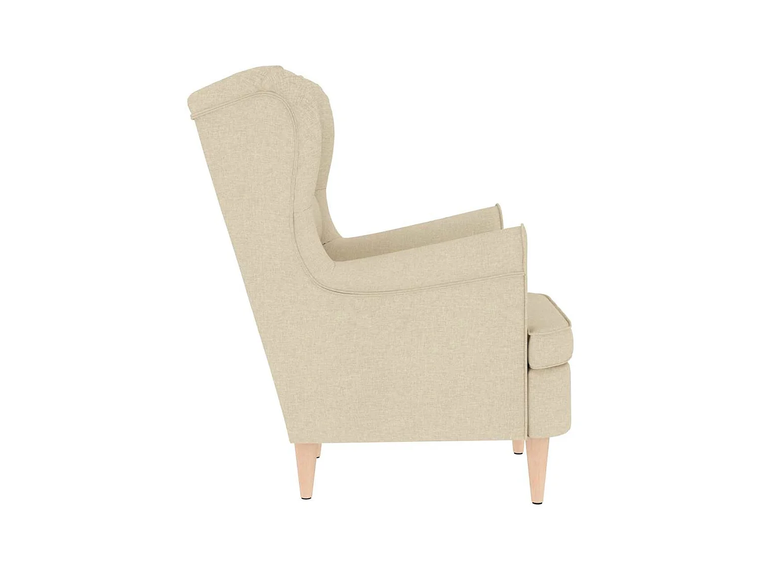 Sillón de salón | Silla de relax | Sillón de tela crema 74x84x100 cm SHL9832