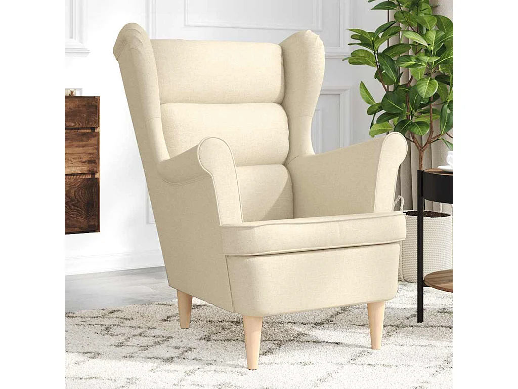 Relaxsessel-Lounge Sessel Creme 74x84x100 cm Stoff SHL34836