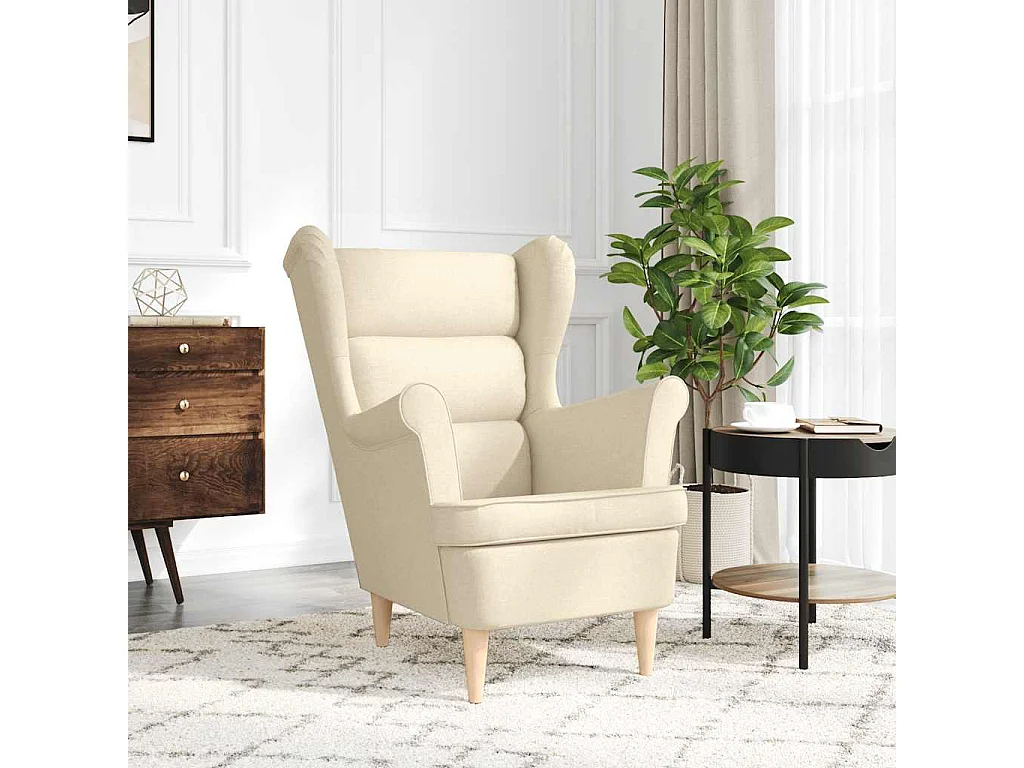 Relaxsessel-Lounge Sessel Creme 74x84x100 cm Stoff SHL34836